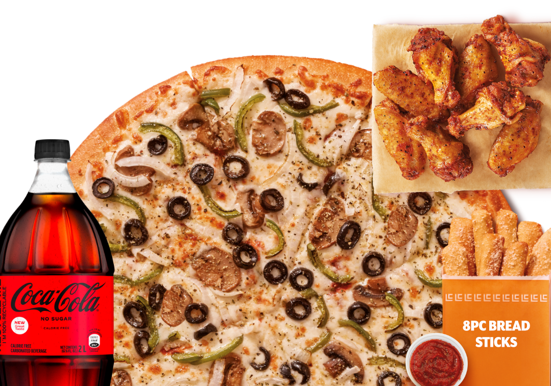 Super Meal with Veggie Pizza