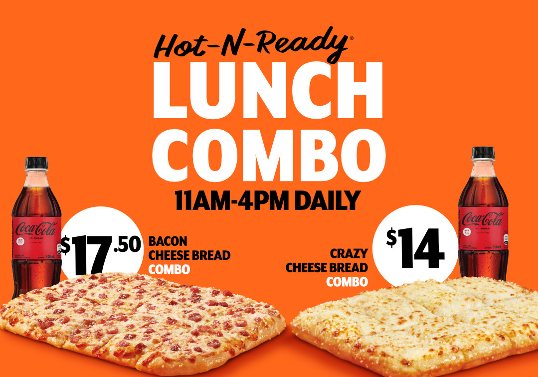 Crazy Bacon Cheese Bread Lunch Combo