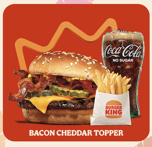 King Deals Bacon Cheddar Topper Combo (Meal)