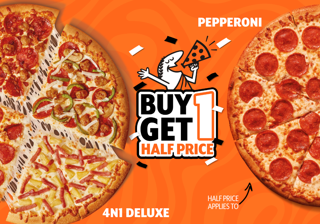 Buy 1 Get 1 HALF PRICE!